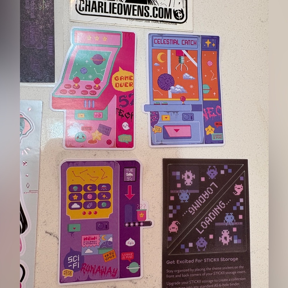 Pipsticks assorted stickers sheets -whimsigoth kawaii black and purple NEW - Picture 9 of 11